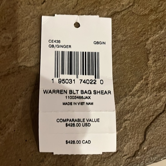 ✨NWT💥 Coach Warren Blt Bag Shear QB/Ginger - Picture 11 of 11